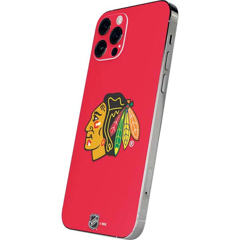 NHL Chicago Blackhawks Solid Background iPhone 12 Pro Max Skin